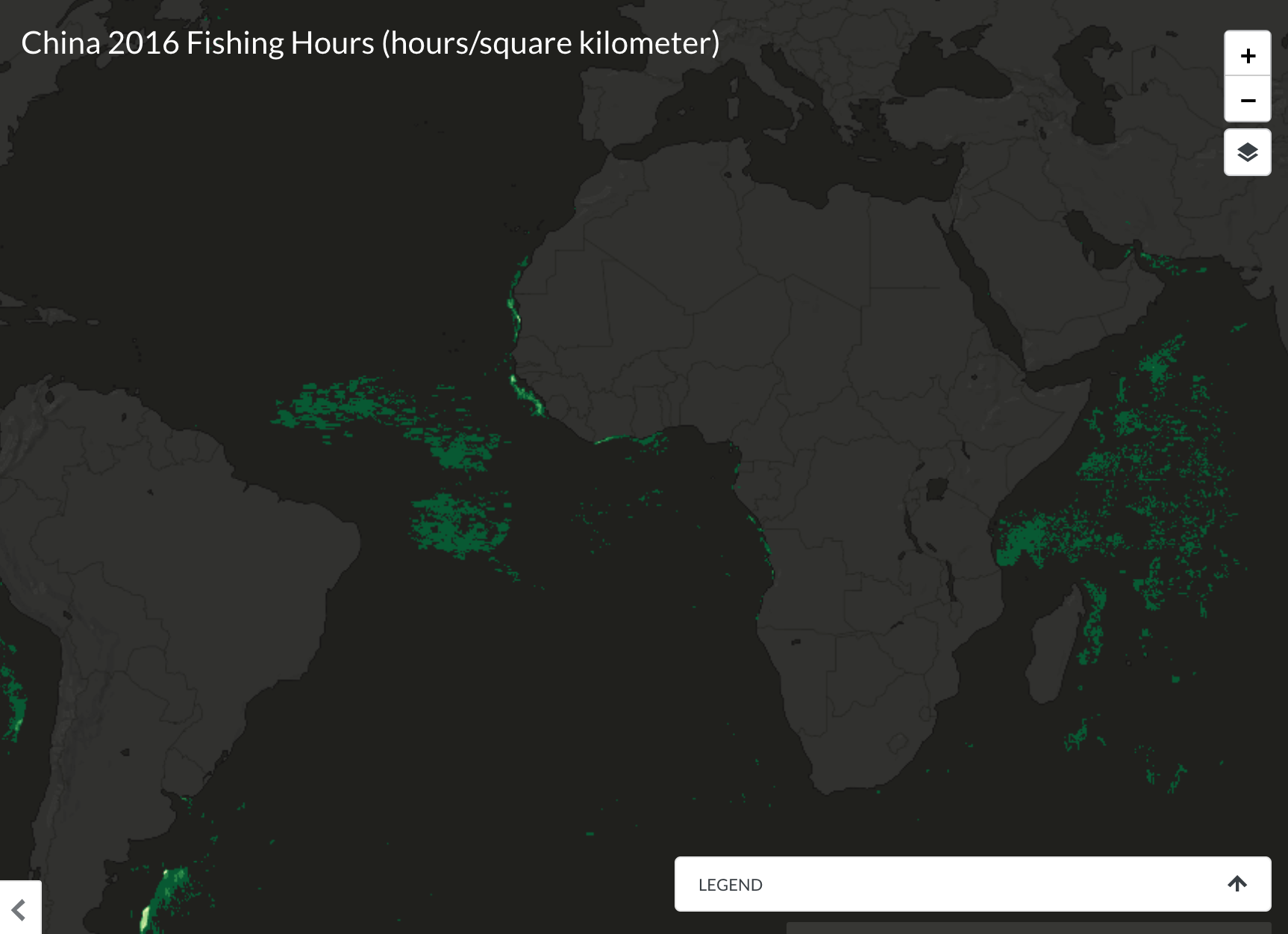 Fishing Activity map of China
